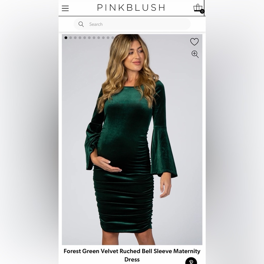 Pinkblush Green Maternity Dress (L)